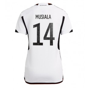 Niemcy Jamal Musiala #14 Koszulka Podstawowych Kobiety MŚ 2022 Krótki Rękaw